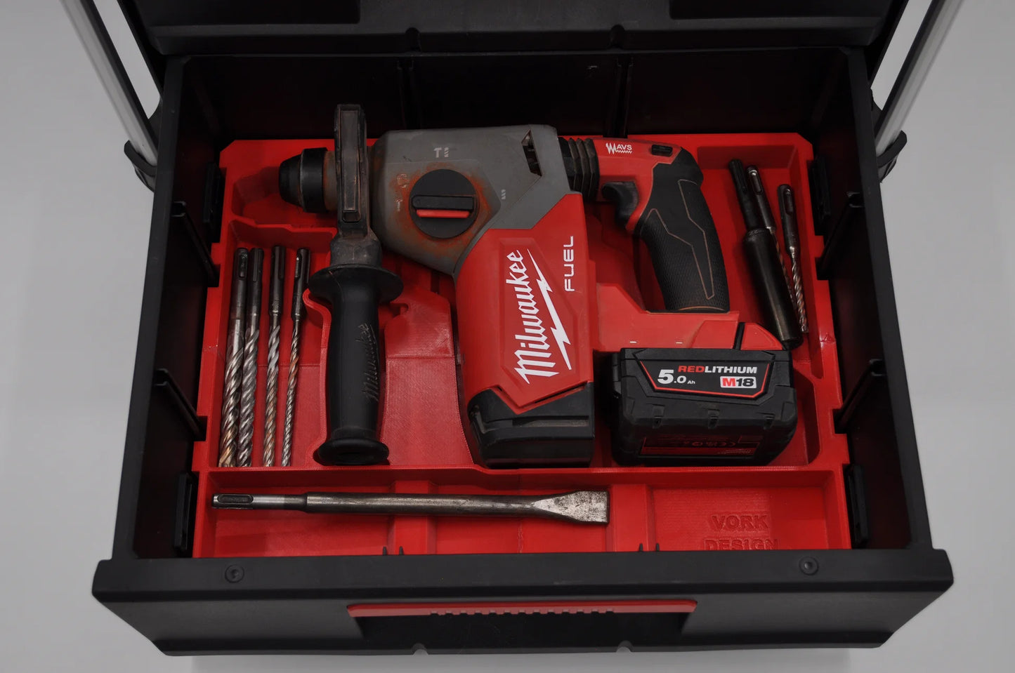 Insert voor Milwaukee M18 SDS boorhamer voor Packout Toolbox 2 lades
