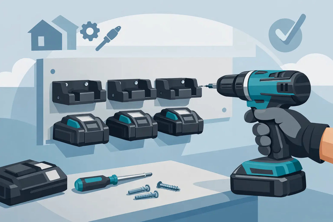 Makita accu houder muur kiezen en monteren