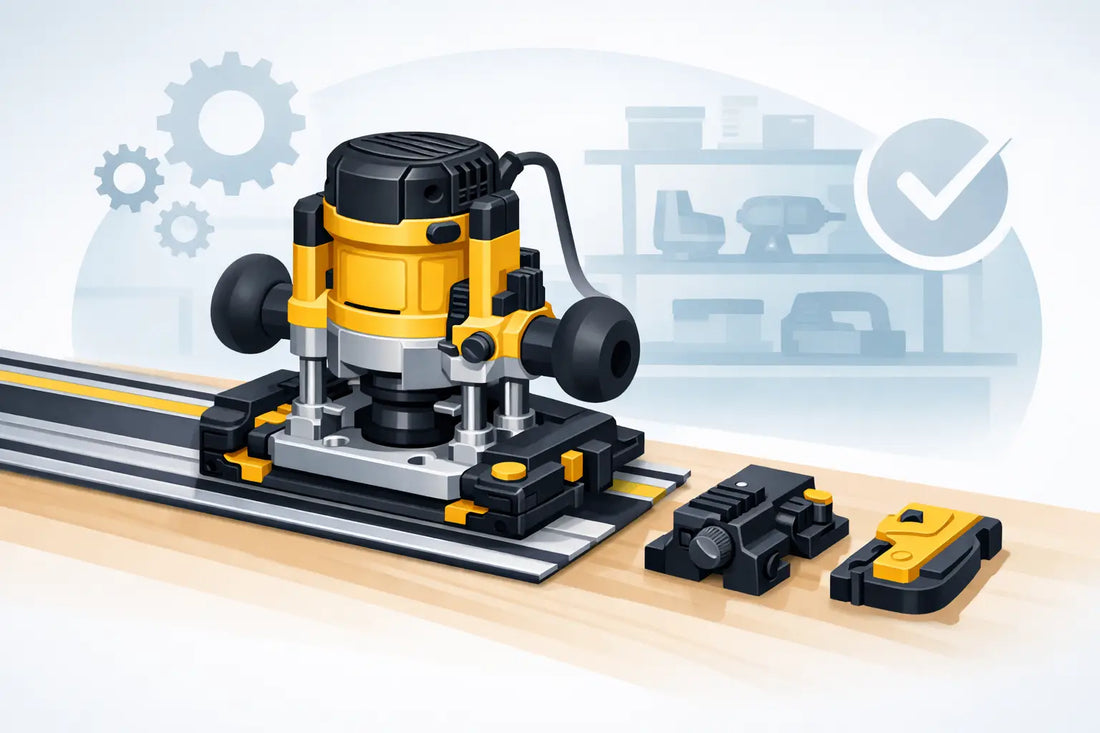 DeWalt geleiderail adapter kiezen en gebruiken
