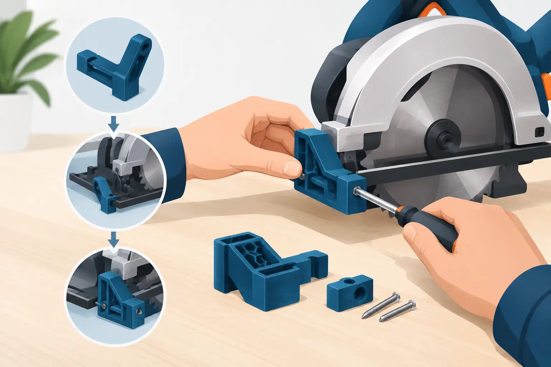 3D-geprinte zaagaccessoires correct monteren