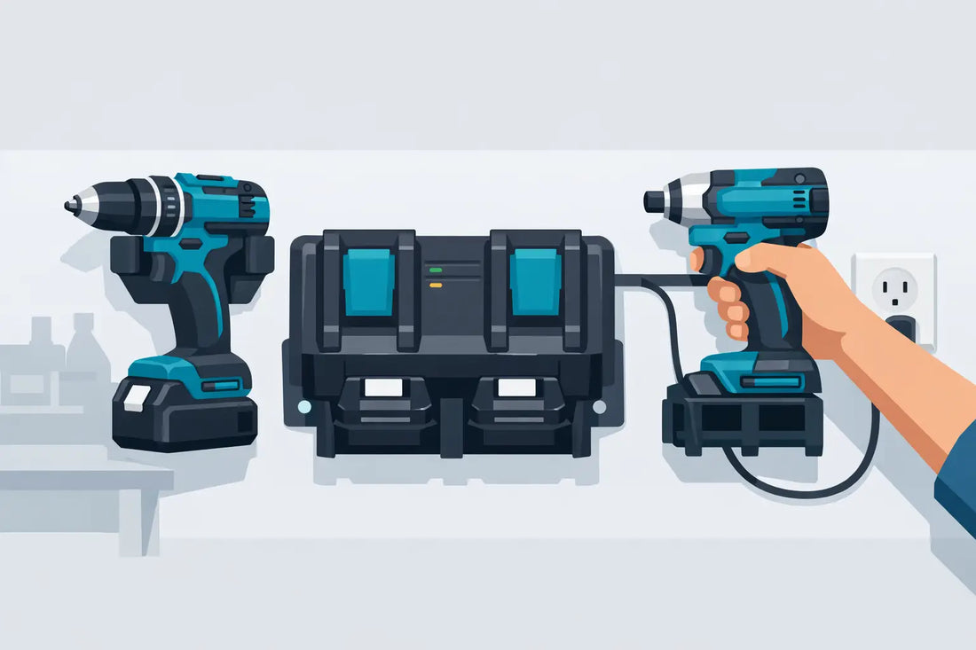 Makita wandhouder acculader kiezen en monteren