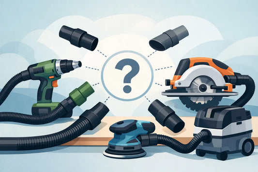Welke stofafzuig adapter past op mijn machine?