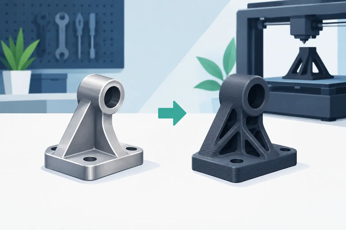 3D-geprinte machineupgrade versus origineel