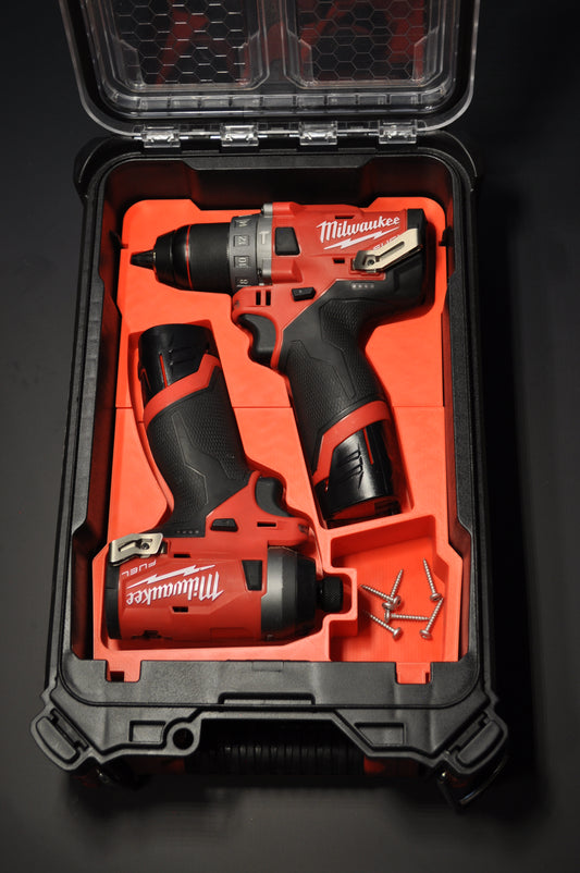 Milwaukee Packout insert voor M12 Fuel Boormachine en Slagschroevendraaier Combo FPD0 en FID0